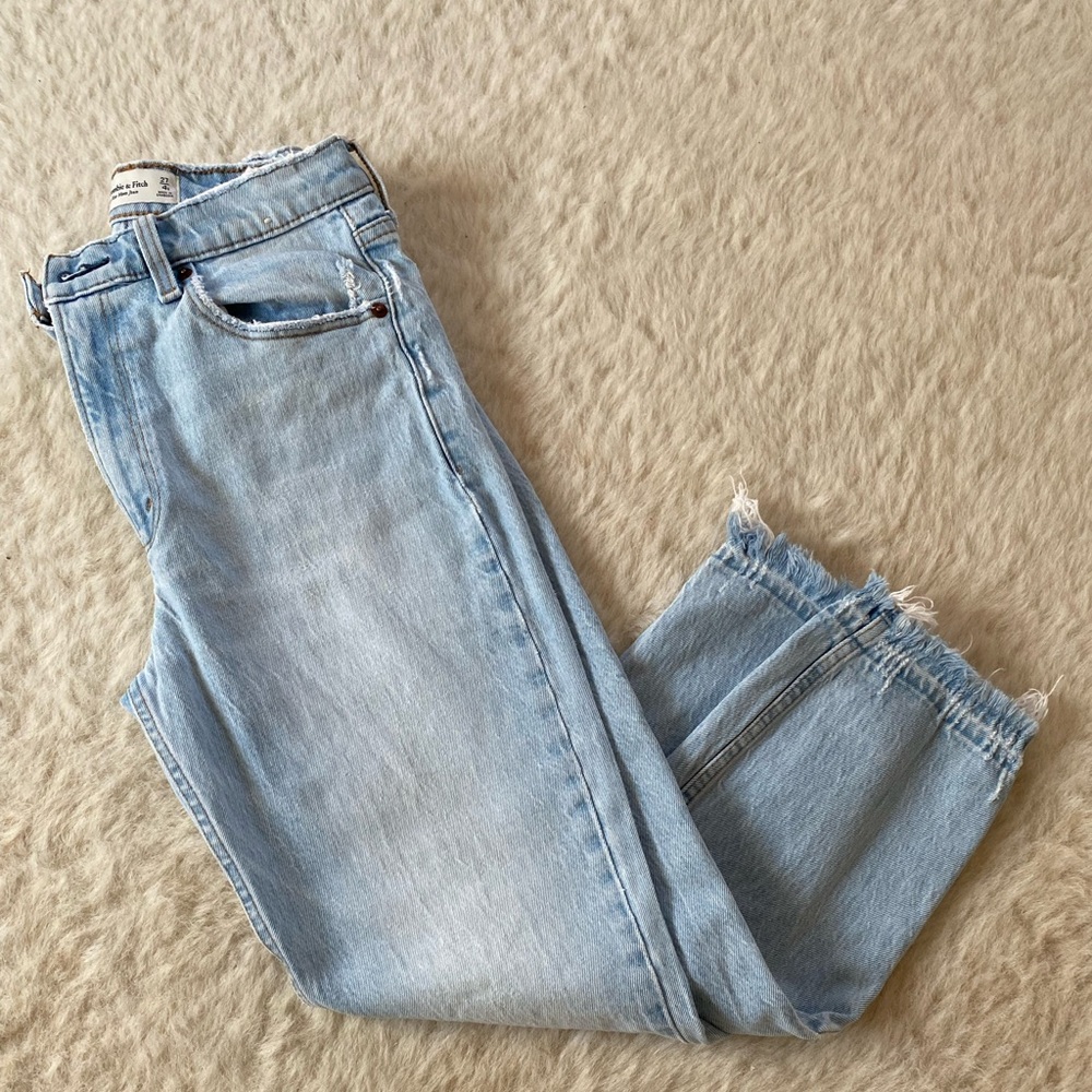 A&F high rise mom jeans